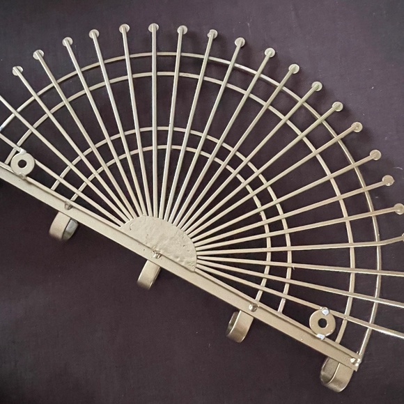 Wall Decor Sunrise Sunset Sun Deco Fold Metal Fan Wall Decor With